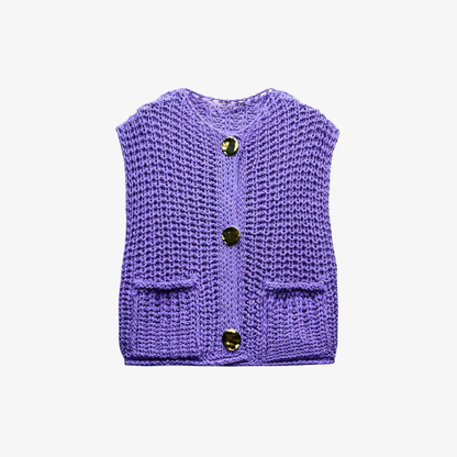 Pull en maille mauve