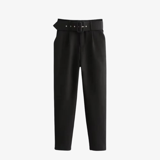 Black Trousers with Belt – Structured Elegance and Modernity