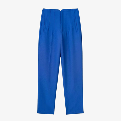 Pantalon Droit Bleu Vif – Modernité et Élégance Affirmée