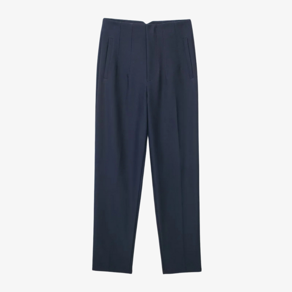 Pantalon Droit Bleu Marine – Élégance Intemporelle et Sobriété Chic