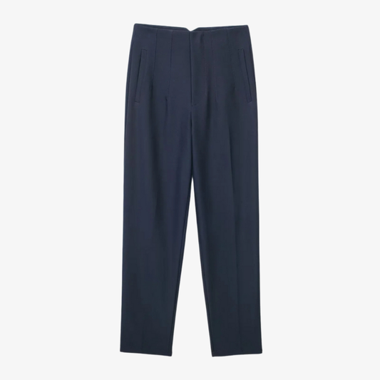 Navy Blue Straight Trousers – Timeless Elegance and Chic Simplicity