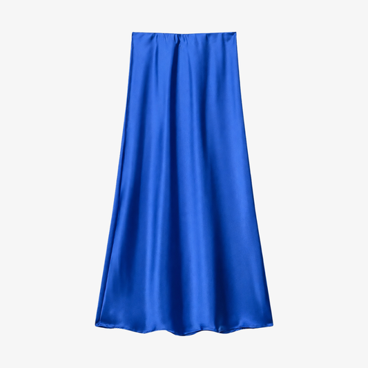 Royal Blue Satin Maxi Skirt – Radiance & Modernity