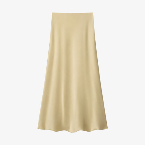 Jupe Longue Satinée Beige – Élégance & Intemporalité