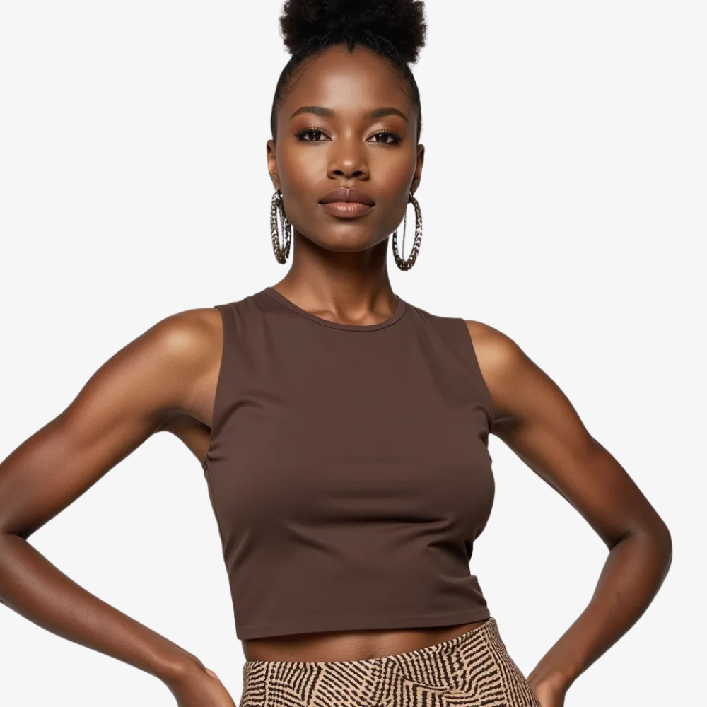 Haut Choco Chic – L’élégance chaude et naturelle