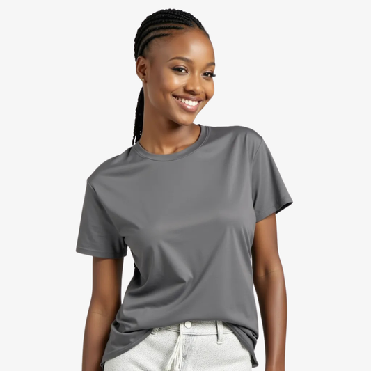 Women's Mineral Grey T-shirt – Natural elegance and modern simplicity