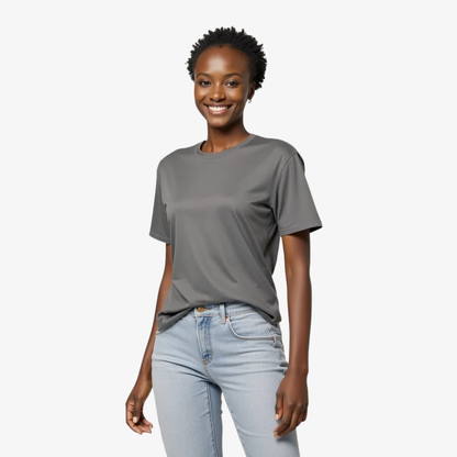 T-shirt Femme Gris Minéral – Élégance naturelle et sobriété moderne