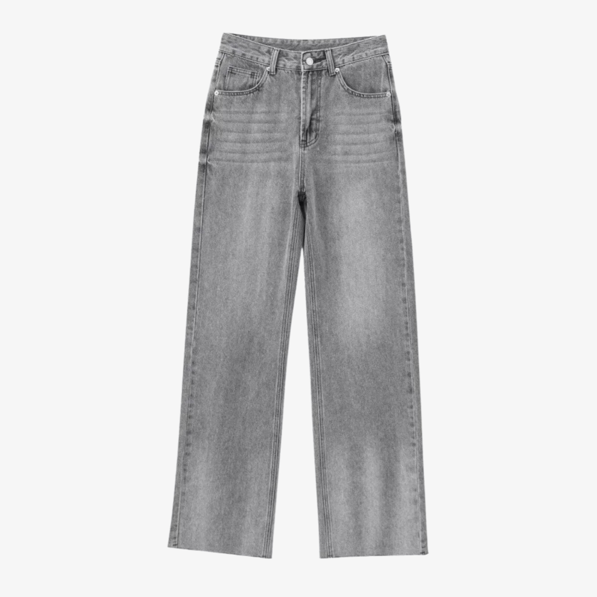 Jean Droit Gris Délavé – Look Urbain & Moderne
