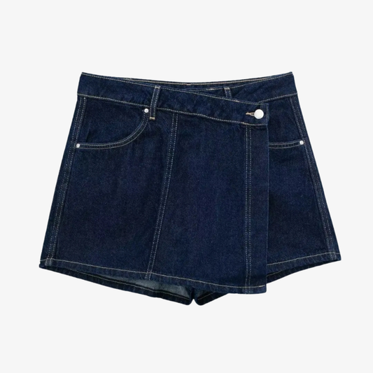 Wrap Denim Shorts – Modern and Versatile Style