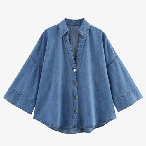 Chemise Oversize en Jean – Élégance Décontractée
