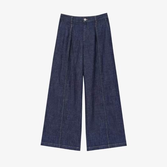 Wide Leg Denim Trousers – Casual Elegance