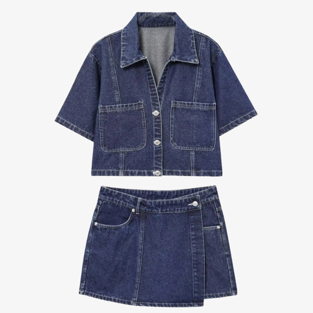 Set Veste & Jupe en Jean – Le Duo Denim Tendance