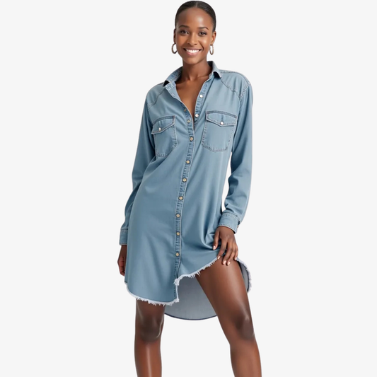 Casual Chic Denim Shirt Dress