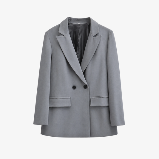Elegant Oversized Blazer – Grey