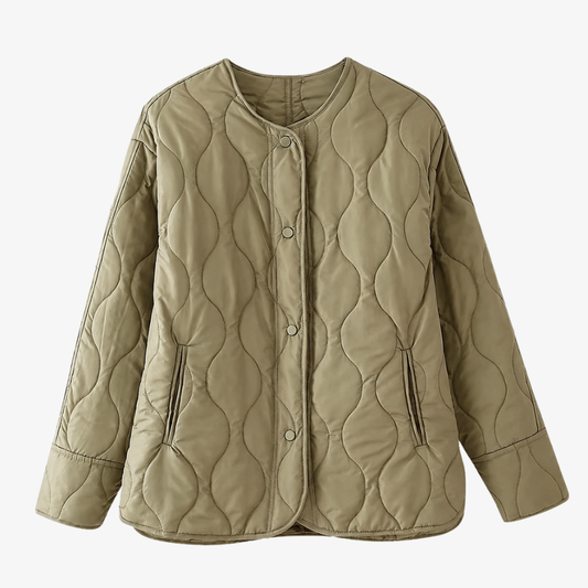Lightweight Quilted Jacket – Khaki
