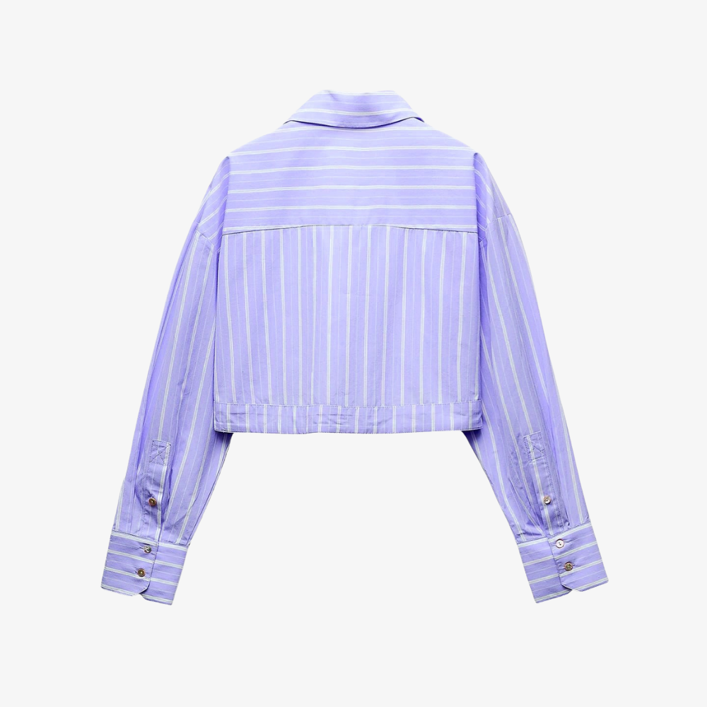 Purple striped jacket