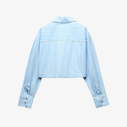 Blue striped jacket