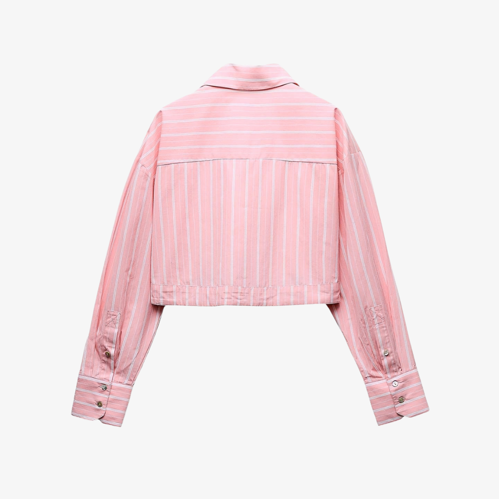 light pink striped jacket