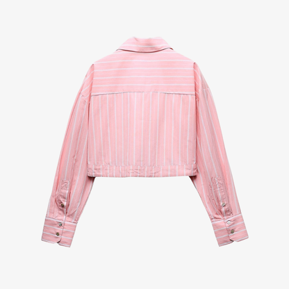 light pink striped jacket