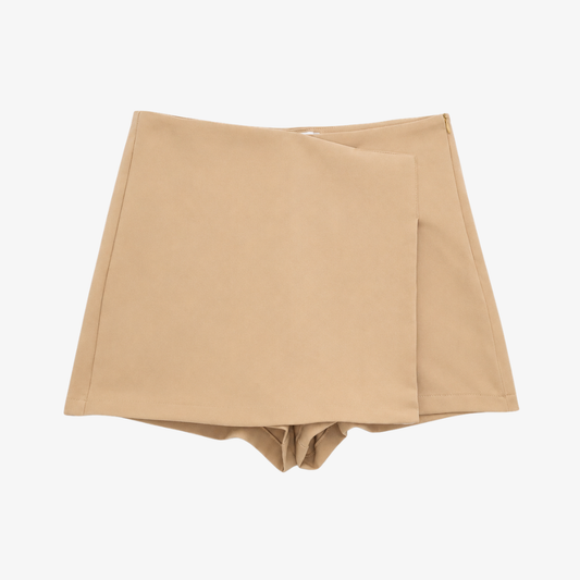 Minimalist Beige Skort Wallet – Chic & Comfortable