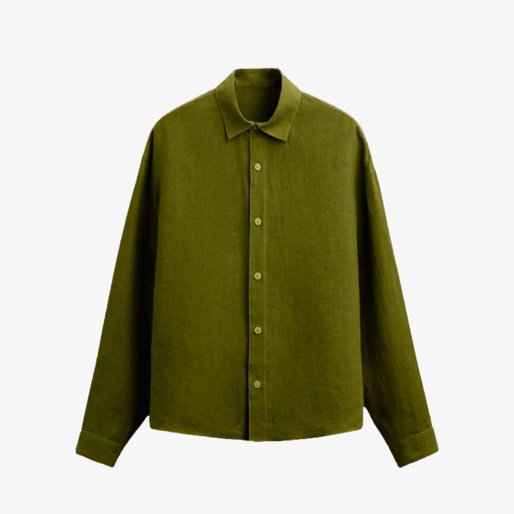 Chemise en coton kaki