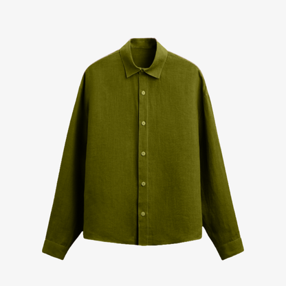 Chemise en coton kaki
