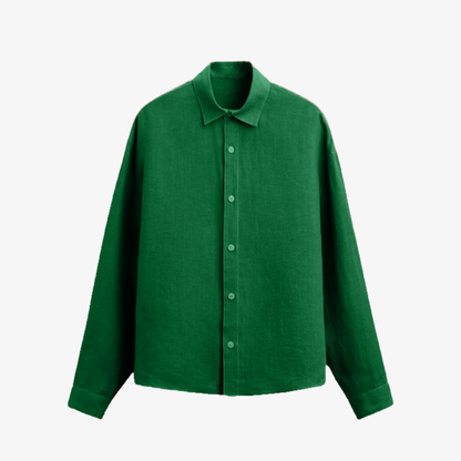 Chemise en coton vert