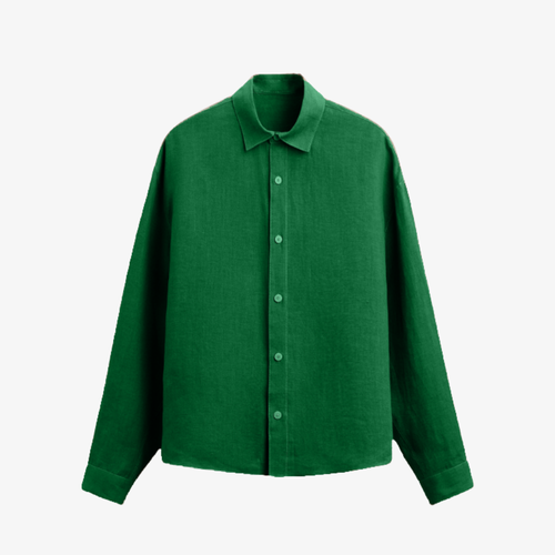 Chemise en coton vert