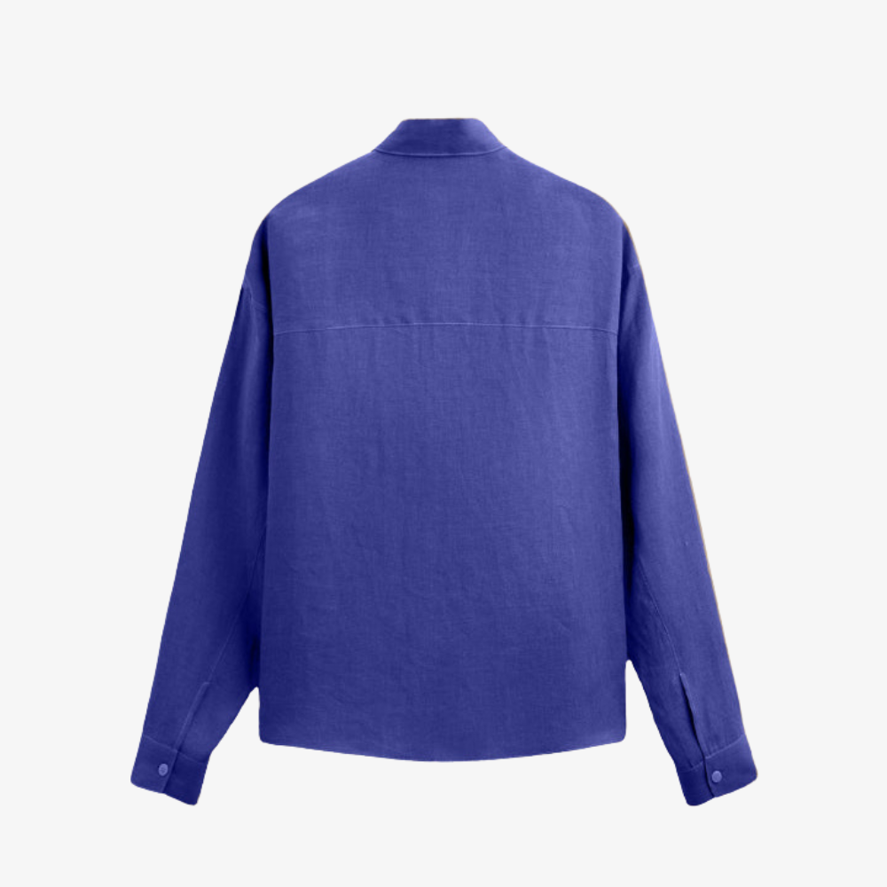 Chemise en coton bleu