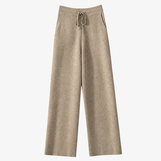 Light Taupe Wide Leg Trousers – Casual Elegance and Versatility