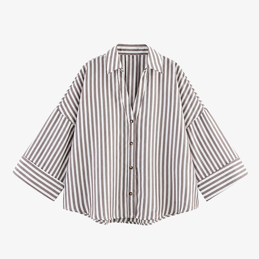 Brown Striped Shirt – Elegance & Character