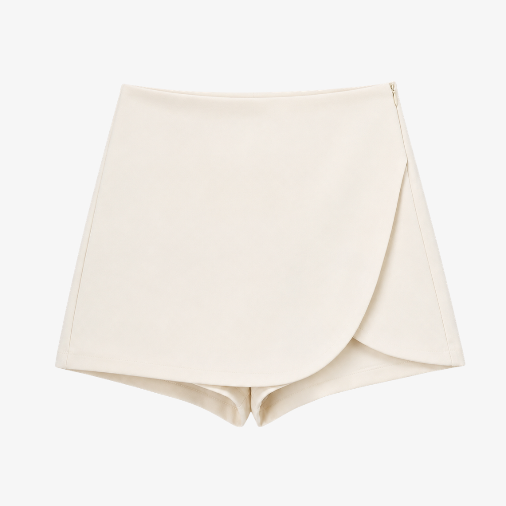 Skort Portefeuille Arrondi – Élégance et Praticité