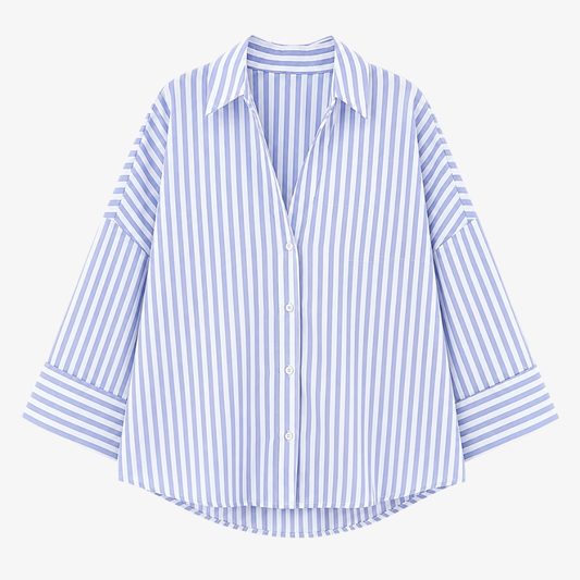 Blue Striped Shirt – Elegance & Modernity
