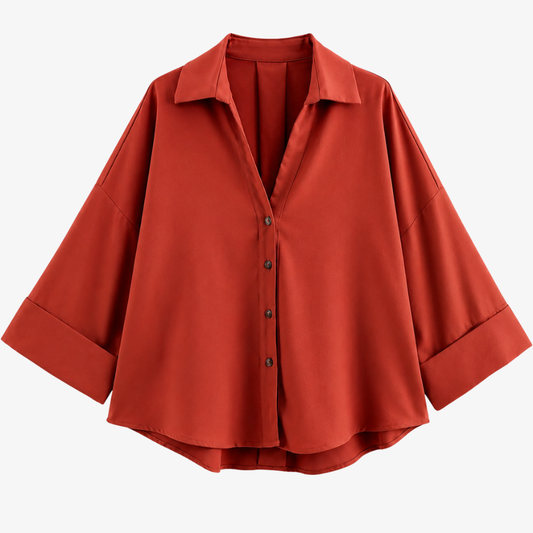 Elegant Brick Red Shirt – Character & Elegance