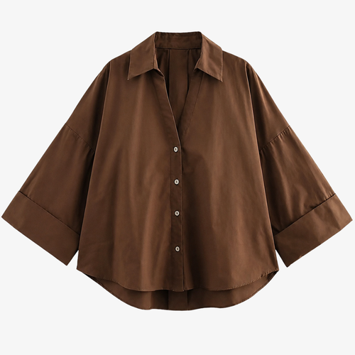 Chemise Marron Élégante – Chaleur & Sobriété