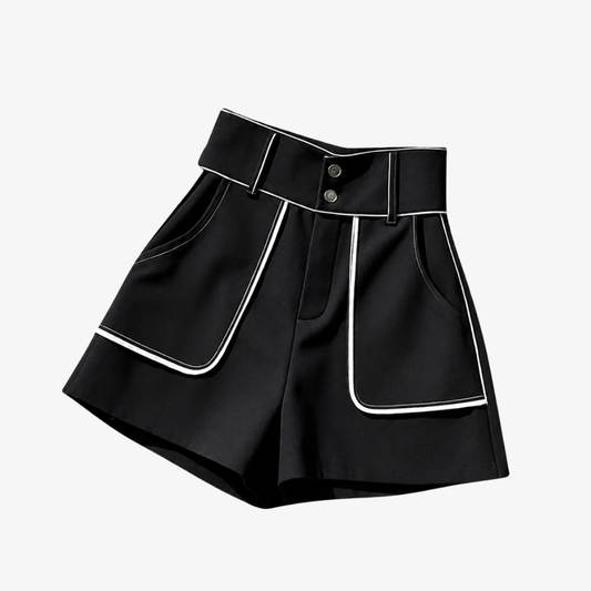 Chic Contrast Shorts – Trendy and Modern