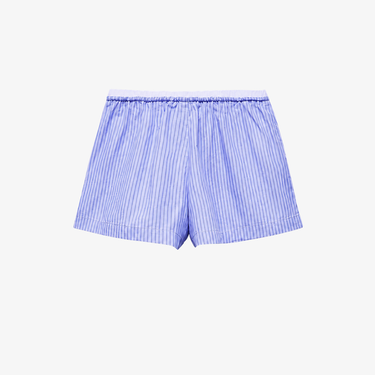 Purple striped shorts