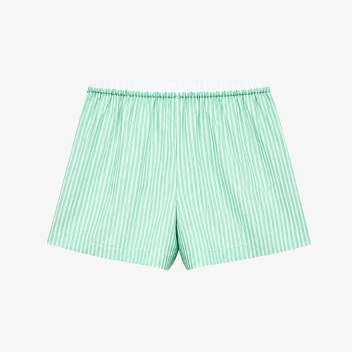 Short rayé turquoise