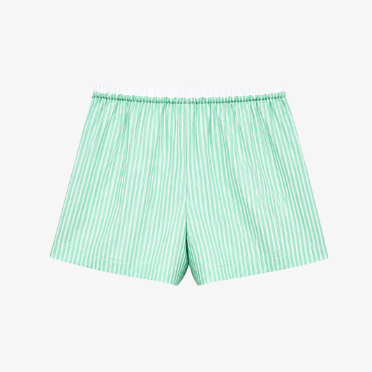 Turquoise striped shorts