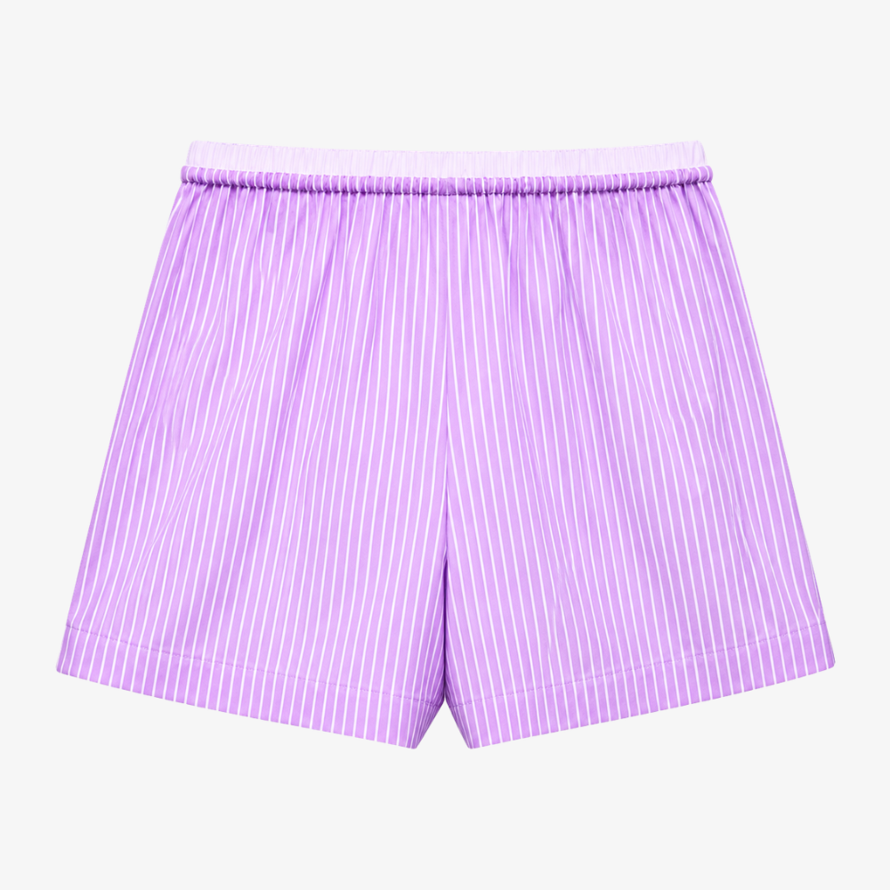 Short rayé rose