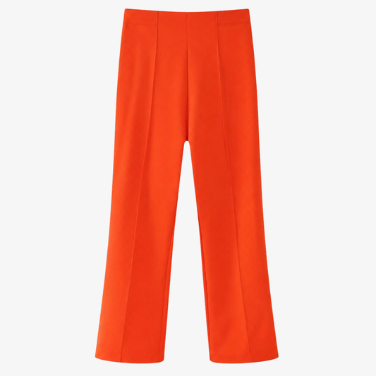 Wide-leg orange trousers – Energy and confident elegance