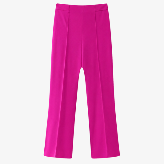 Wide-legged Fuchsia Pink Trousers – Bold and Contemporary Elegance