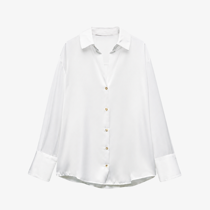 Chemise fine en soie blanc