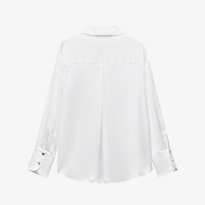 Chemise fine en soie blanc