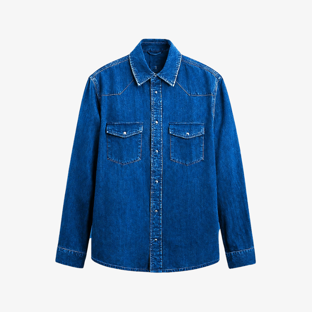 Chemise en jeans bleu