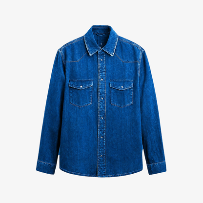Chemise en jeans bleu