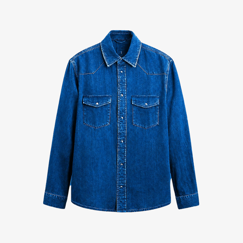 Chemise en jeans bleu
