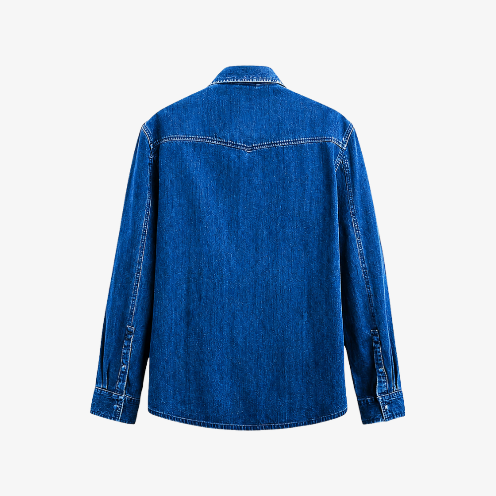 Chemise en jeans bleu