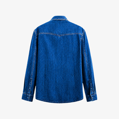 Chemise en jeans bleu