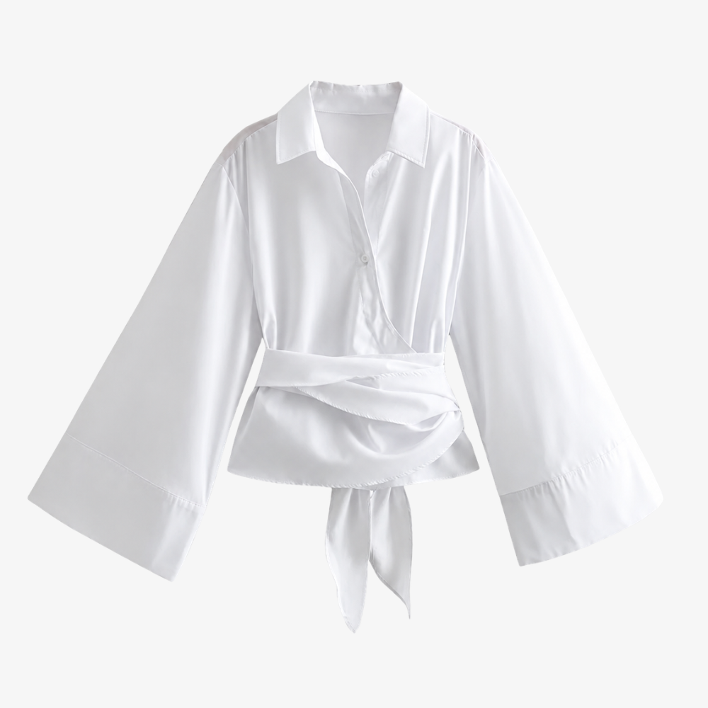 White Belted Shirt – Modern Elegance