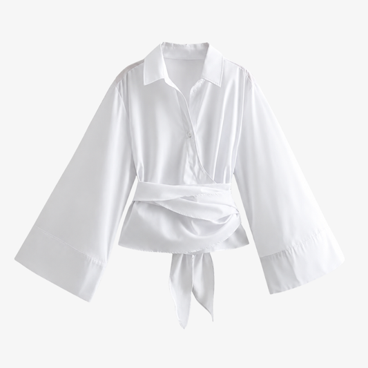 White Belted Shirt – Modern Elegance
